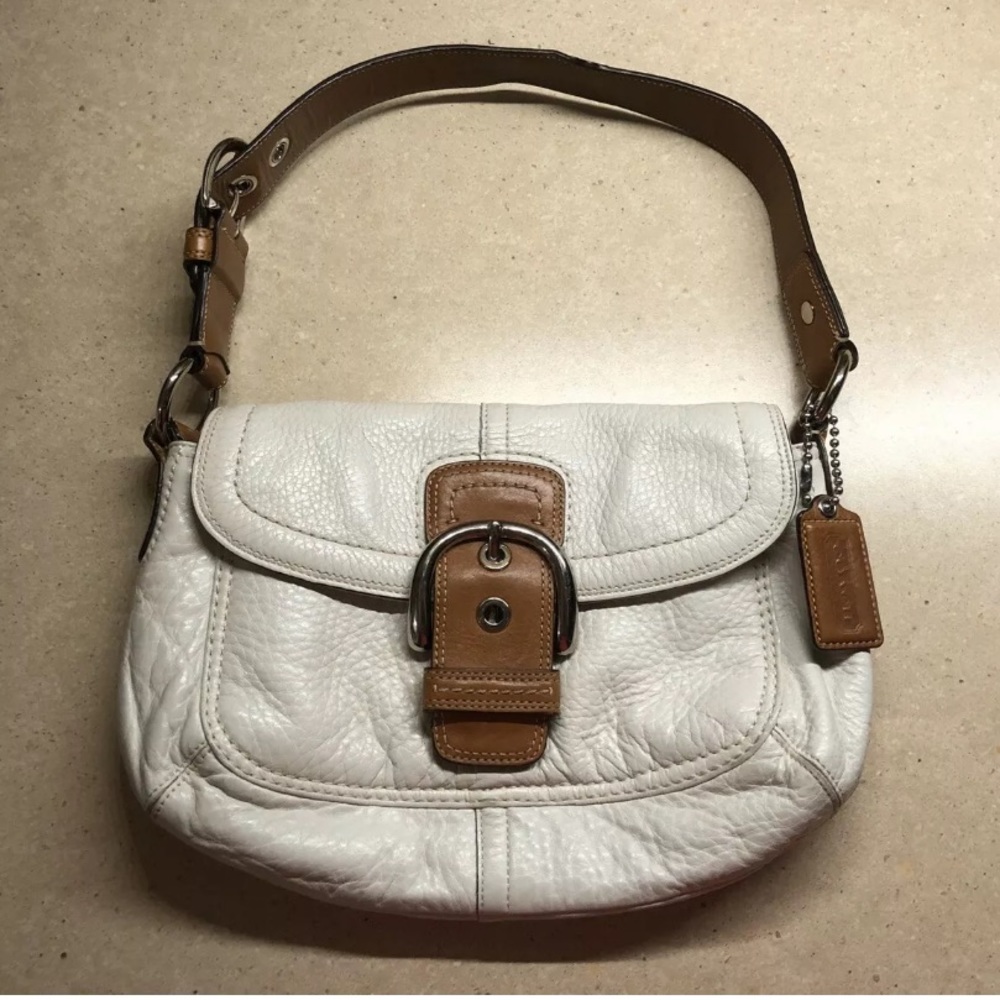 Coach Leather SoHo Handbag w/ Magnetic Buckle